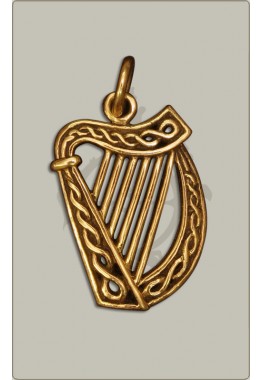 Keltische Harfe aus Bronze - groß