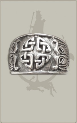 Teutates-Ring aus Silber, verstellbar, klein